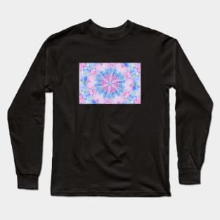 Powder Pink and Blue Long Sleeve T-Shirt